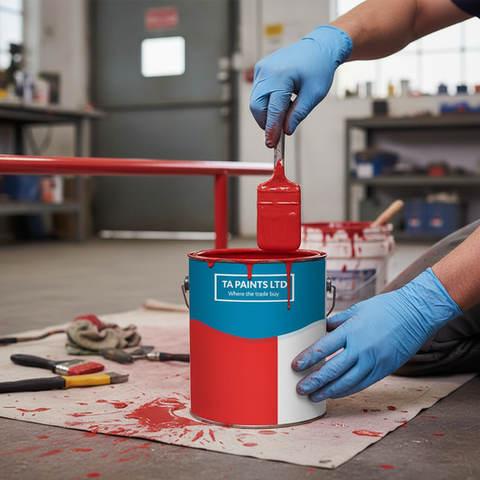 High-Performance Red Polyurethane Enamel Paint - Multi-Purpose, UV Resistant, Durable Finish for Interior and Exterior Surfaces