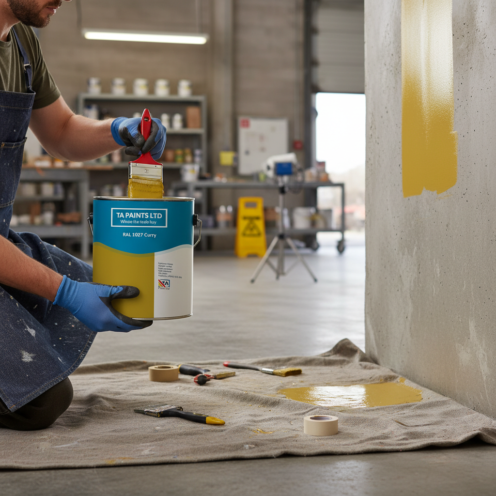 Premium RAL 1027 Curry Paint - Warm, Earthy Tone for Sophisticated Commercial Spaces