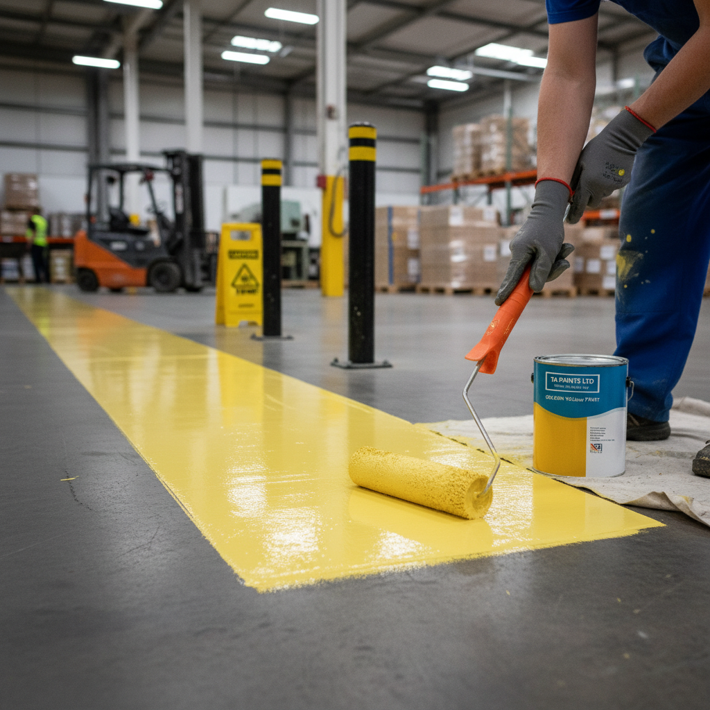 Premium Golden Yellow Paint - High Visibility, Luxury Finish for Commercial Use in Retail and Event Venues