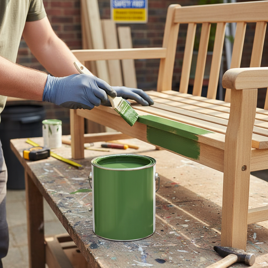 Premium Green Gloss Wood Paint - Universal PU Enamel for Indoor & Outdoor Use, Durable, Waterproof & UV Resistant