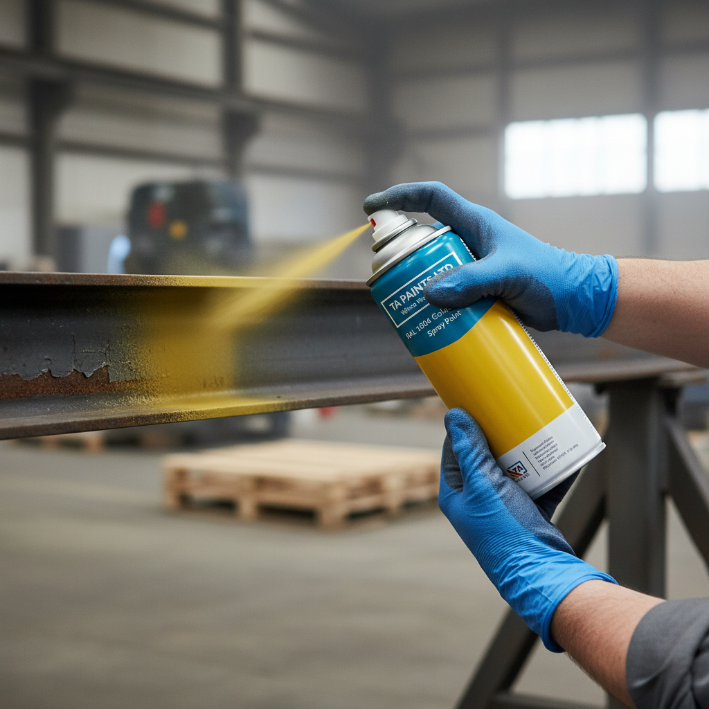 High-Performance Golden Yellow Spray Paint - Durable Aerosol for Professional Finishes and Easy Application