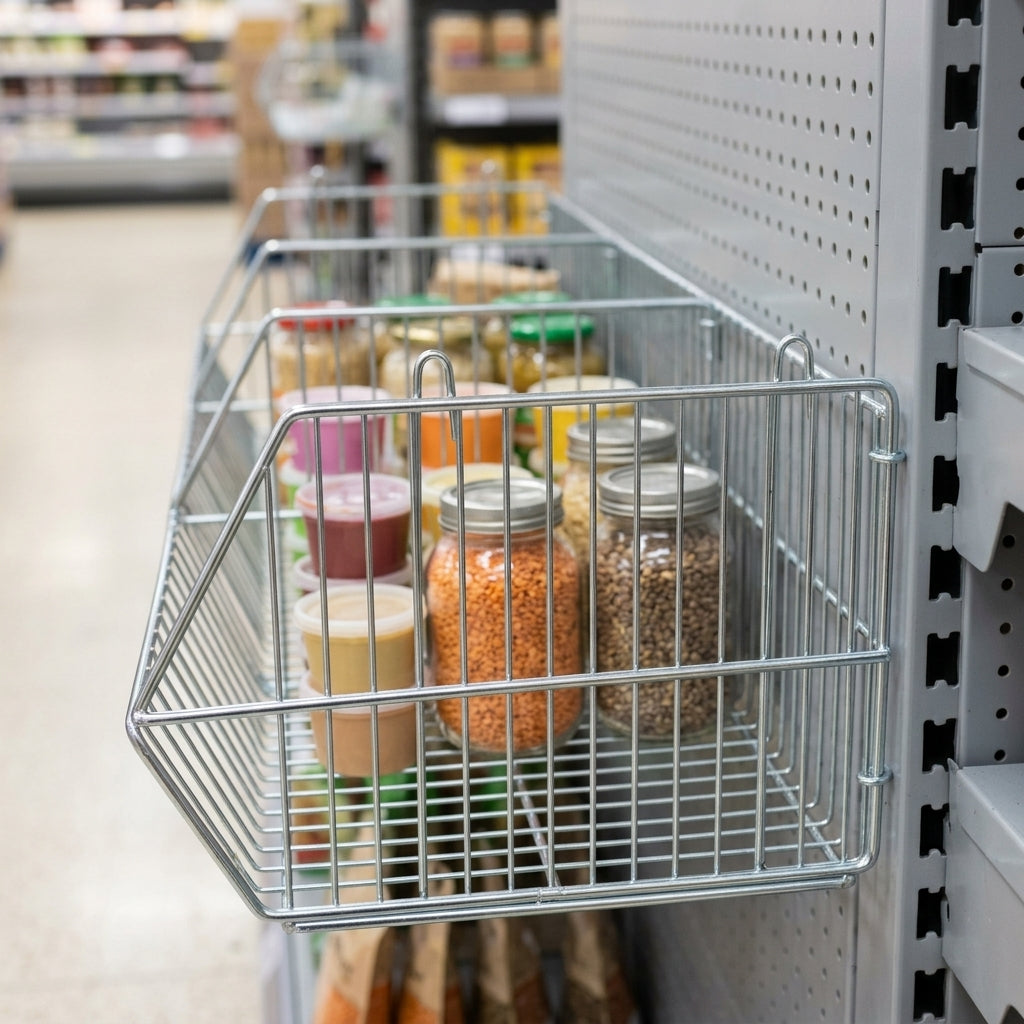 Stackable Wire Basket – Zinc-Plated – 665mm to 1250mm (view 2)