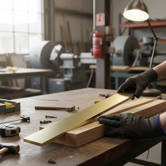 Premium 25.4mm x 3.2mm Brass Flat Bar for Industrial Applications, High Corrosion Resistance and Good Machinability