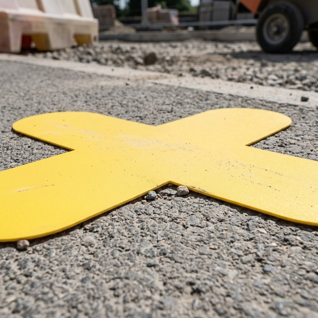 300mm × 300mm 'X' Floor Marker PVC Self-Adhesive Pack of 10 (view 2)