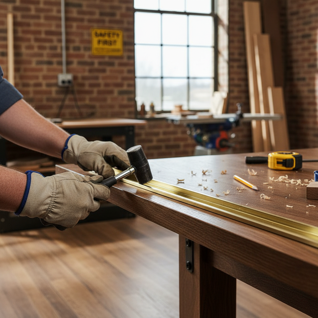 Premium Brushed Polished Brass Channel 19mm x 19mm x 3.2mm for Architectural and Commercial Applications