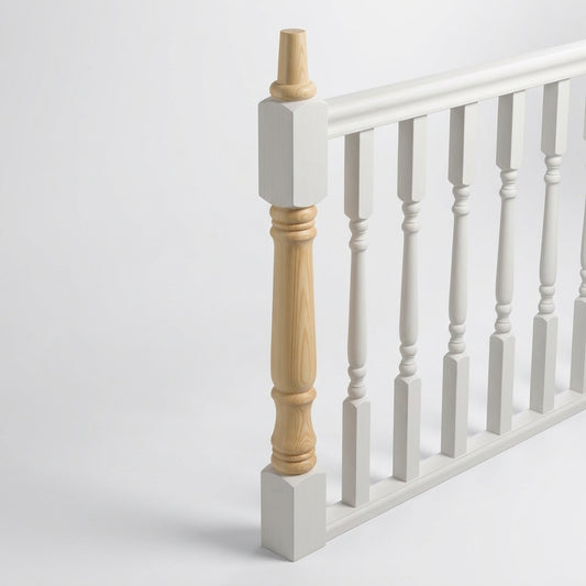 90mm Newel Post White Primed Pine 416 Peg