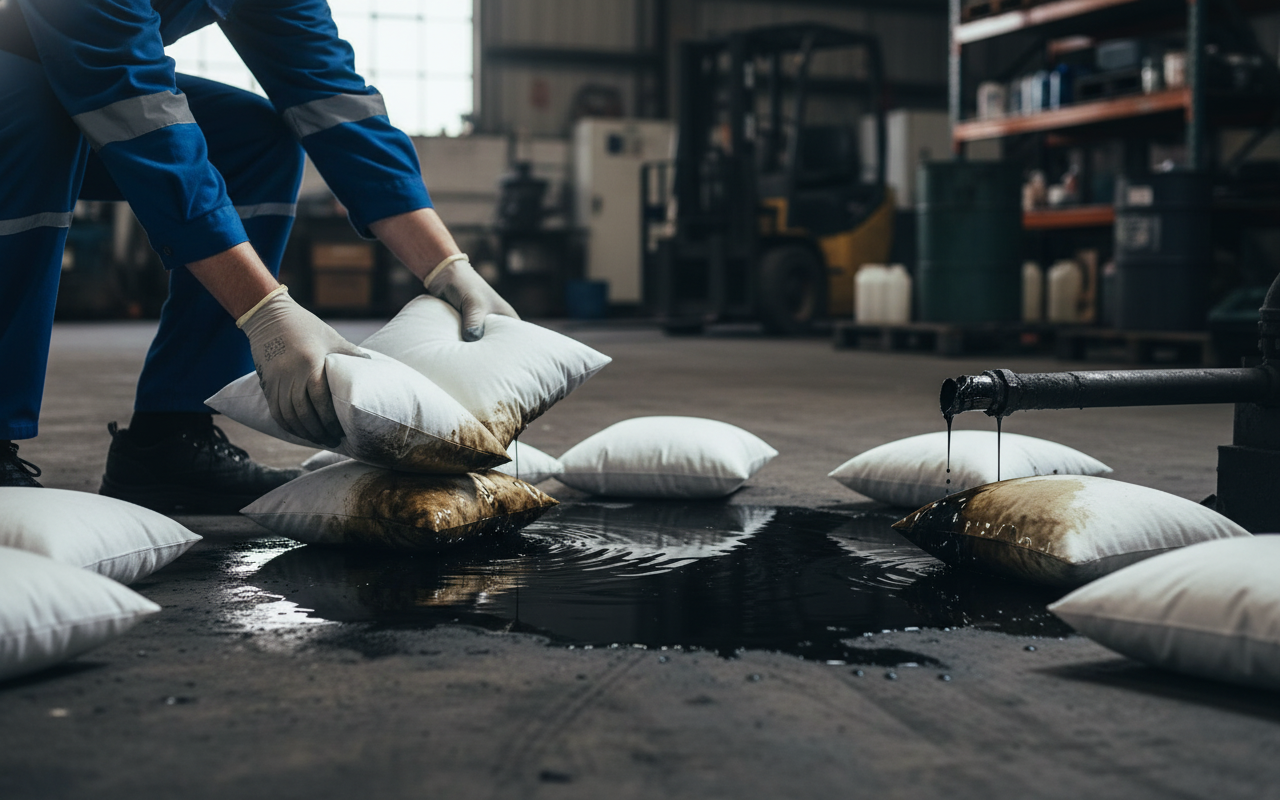 Oil Selective Absorbent Pillows - OSC16-59 || Absorbs 59ltr Per Pack of 16
