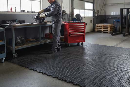 Premium Interlocking Non-Slip Tile System - 14mm Height, Chemical Resistant, Easy Assembly for Indoor and Outdoor Use