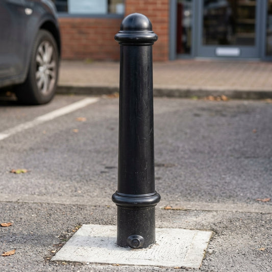 Plastic bollard, heritage design, corrosion-resistant