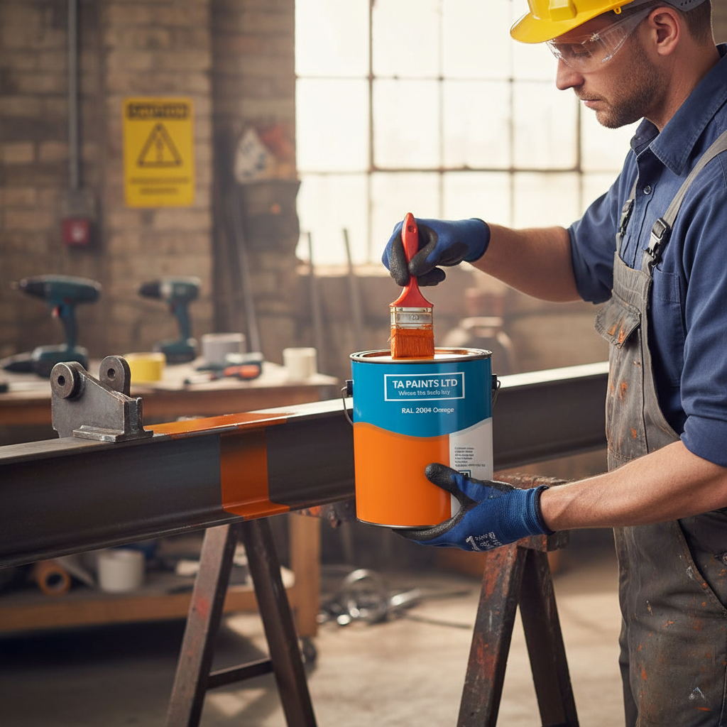 High-Performance Orange Paint for Industrial Applications - RAL 2004 Color with Superior Coverage and Durability