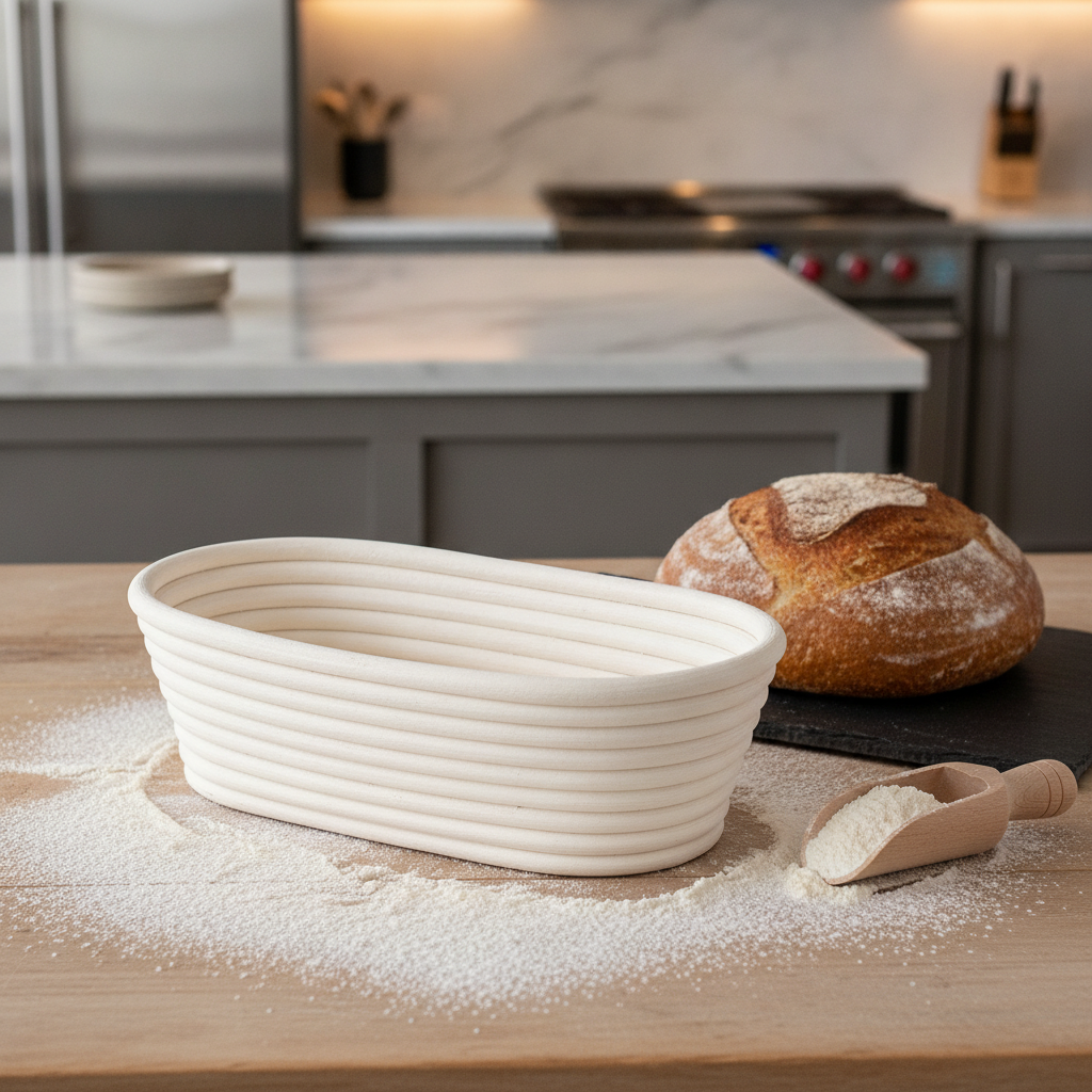 Rattan Oval Proving Basket 1554ml for Artisan Bread Baking