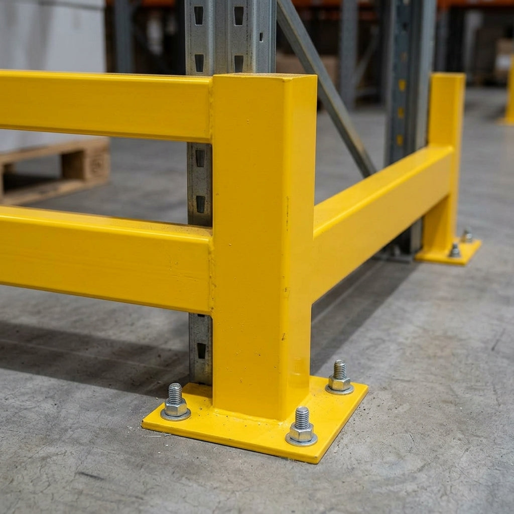 Heavy-duty impact protection railing system with modular posts and rails (view 2)