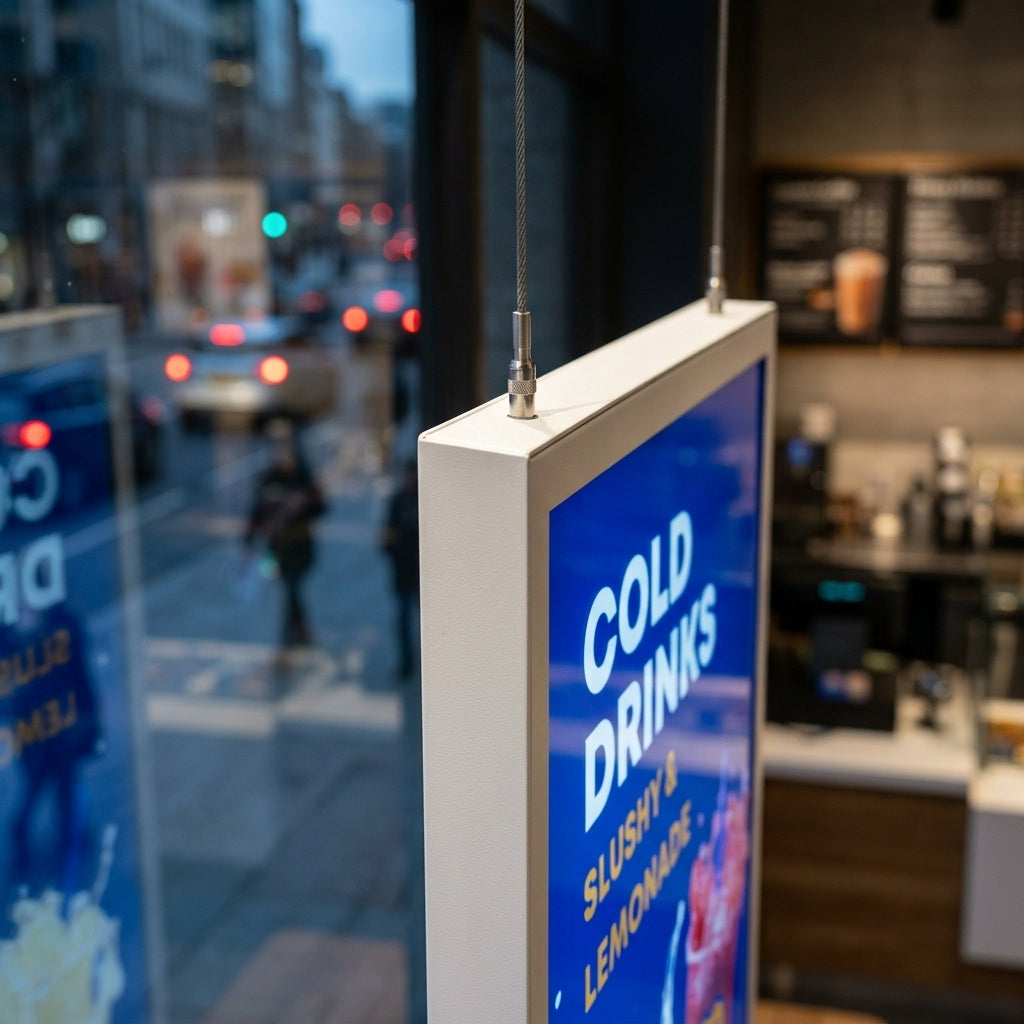 Double-sided hanging window display, 700cd/m² brightness, 43" or 55" (view 2)