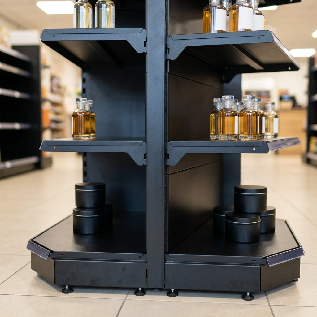 2.1m High Corner Shelving Bay 300mm Base & 250mm Shelves (view 2)