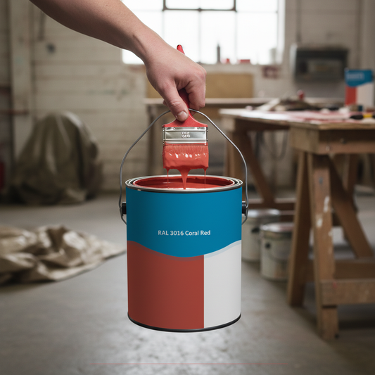 Premium Coral Red Paint - High-Performance Finish for Various Applications - High-Quality Professional Grade for Industrial and Commercial Applicat...