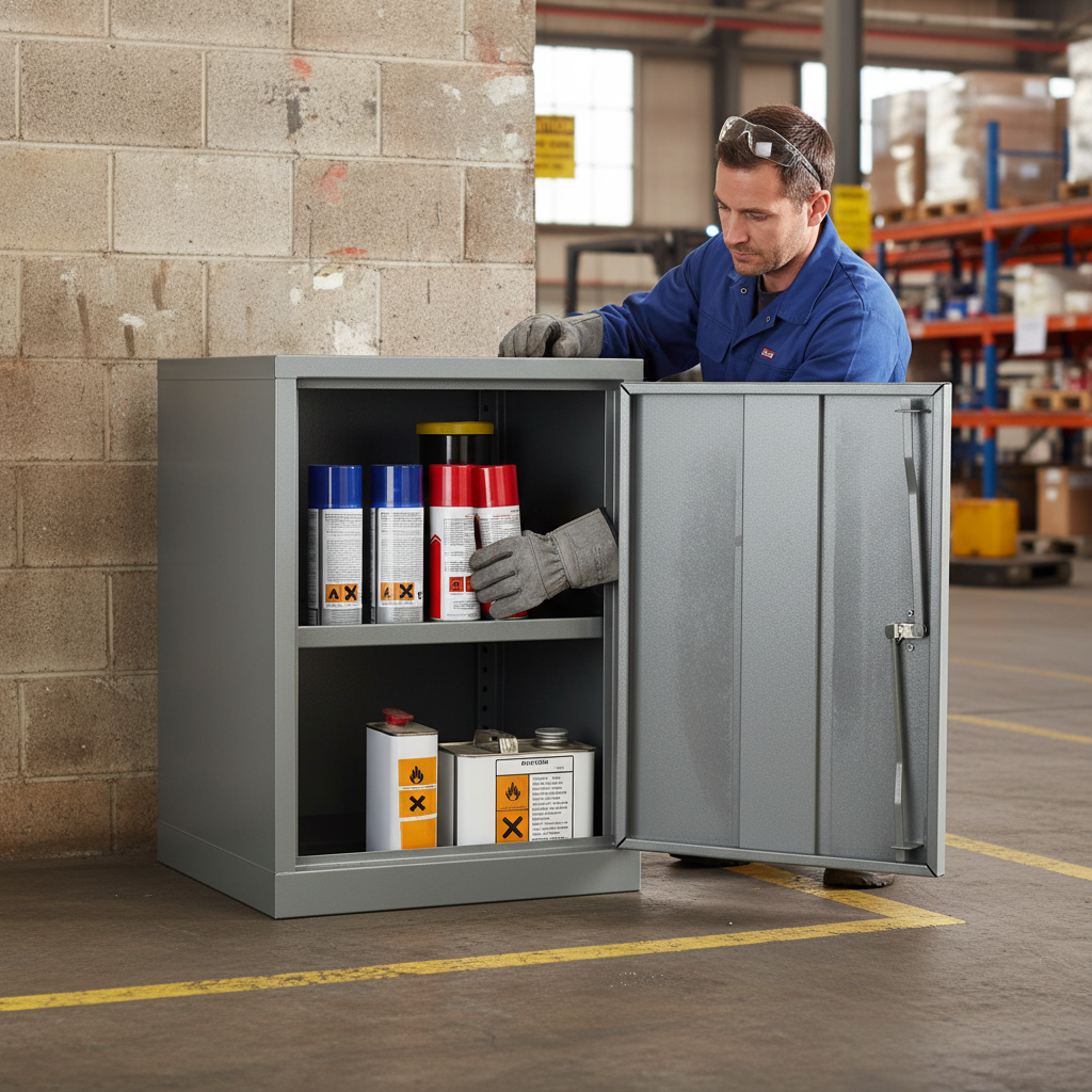 Hazardous Liquid COSHH Cabinet - COSHH24/18 ||L457mm x W457mm x H609mm