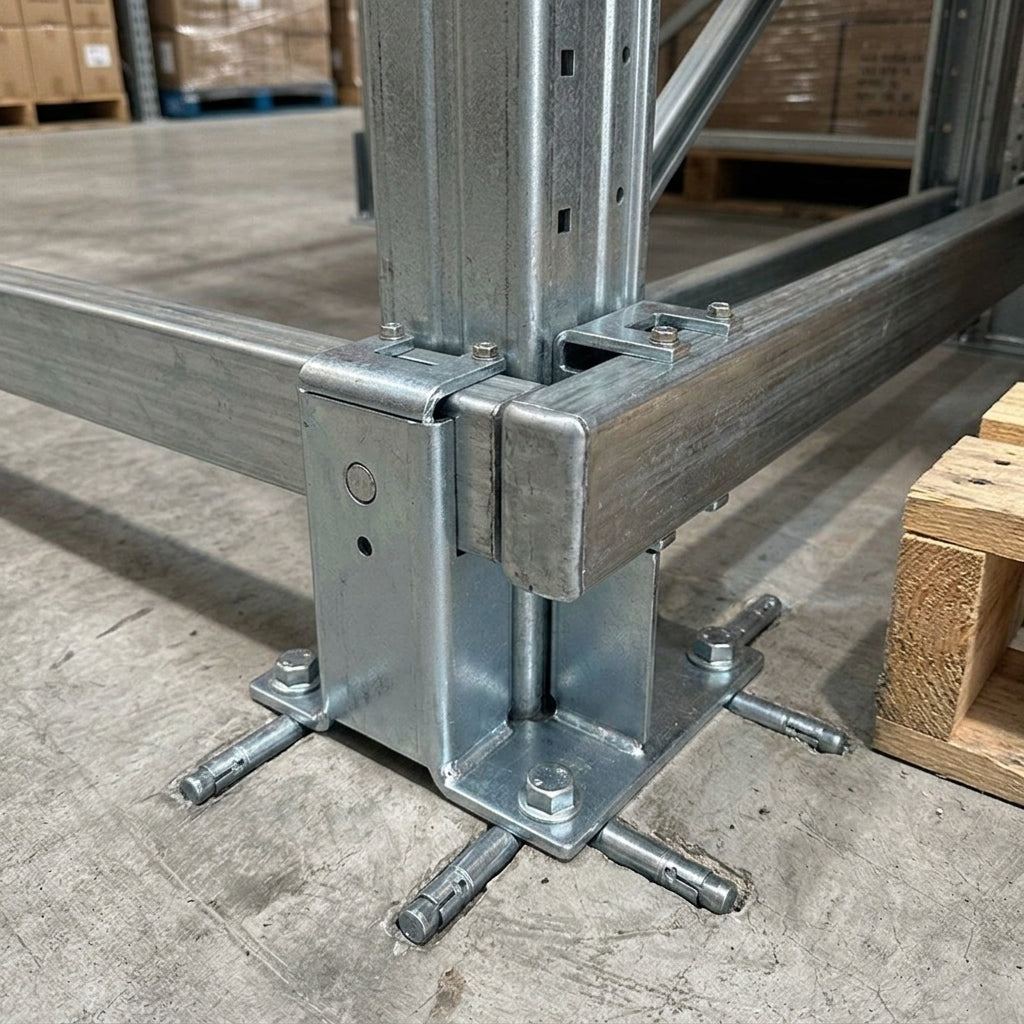 80×40mm Hot-Dip Galvanised Steel Box Rail – Warehouse Protection (view 2)