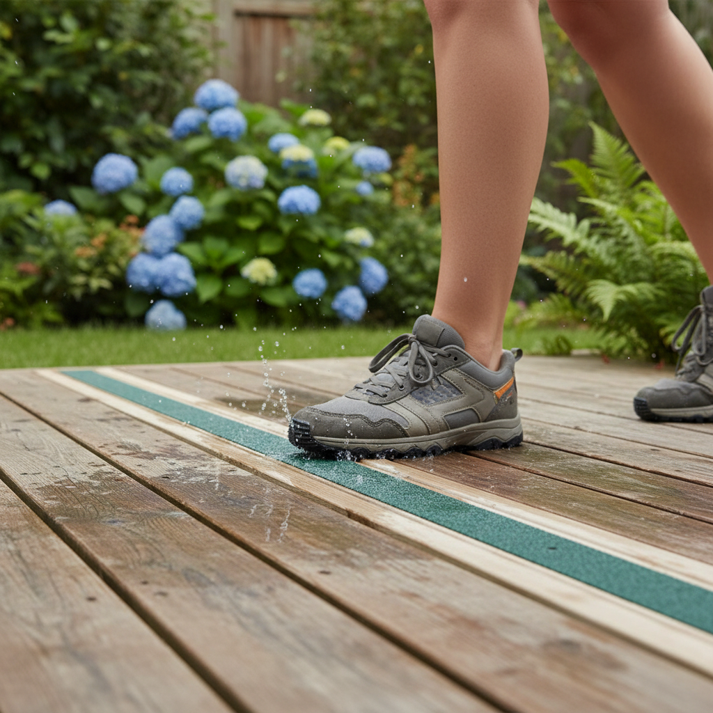 Premium Heavy Duty Anti-Slip Decking Strips - 50mm GRP with Quartz Grit for Outdoor Safety