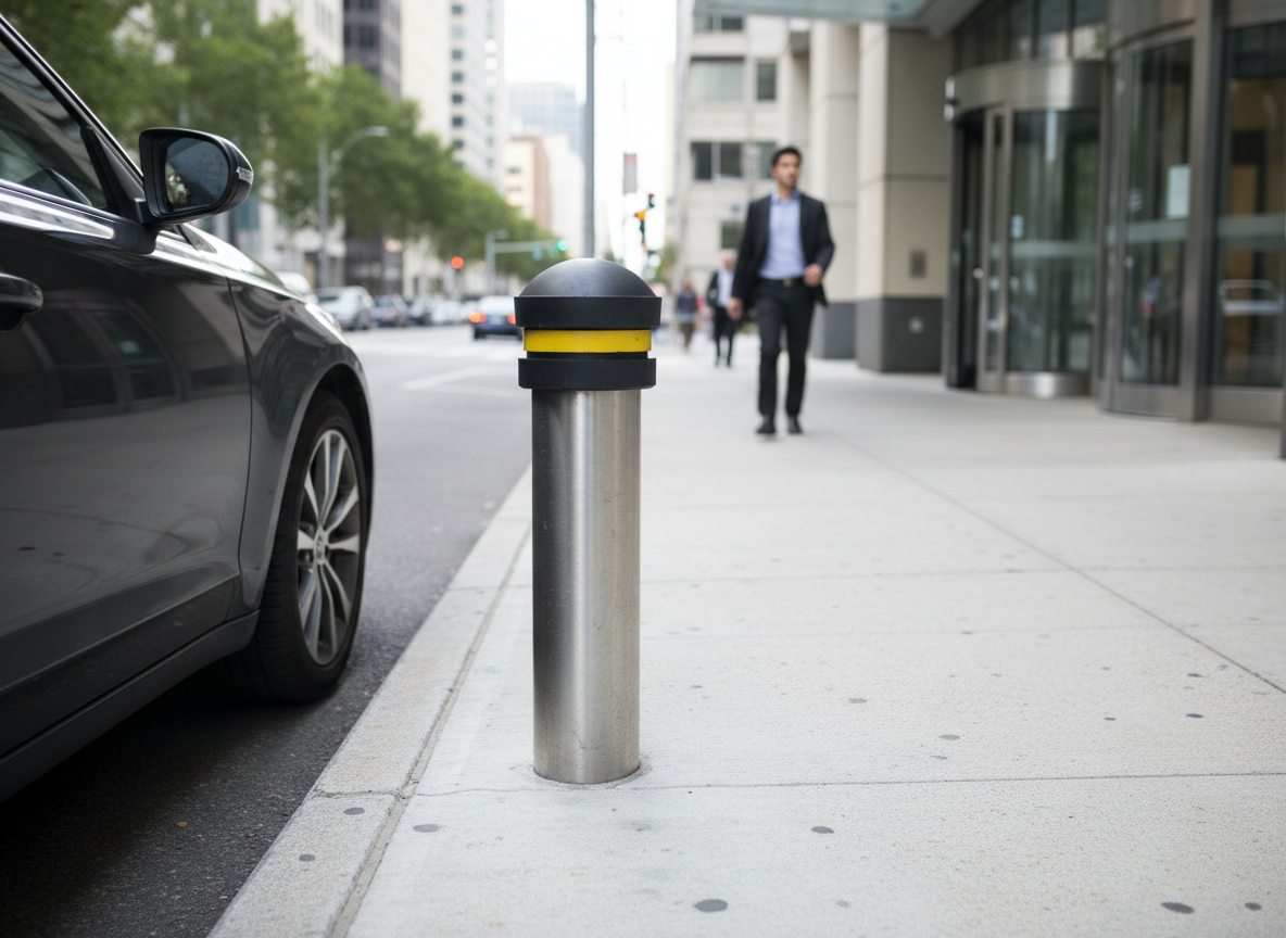 Premium Durable Rubber Bollard Heads with Reflective Strip Compatibility, ID 114mm and OD 133mm