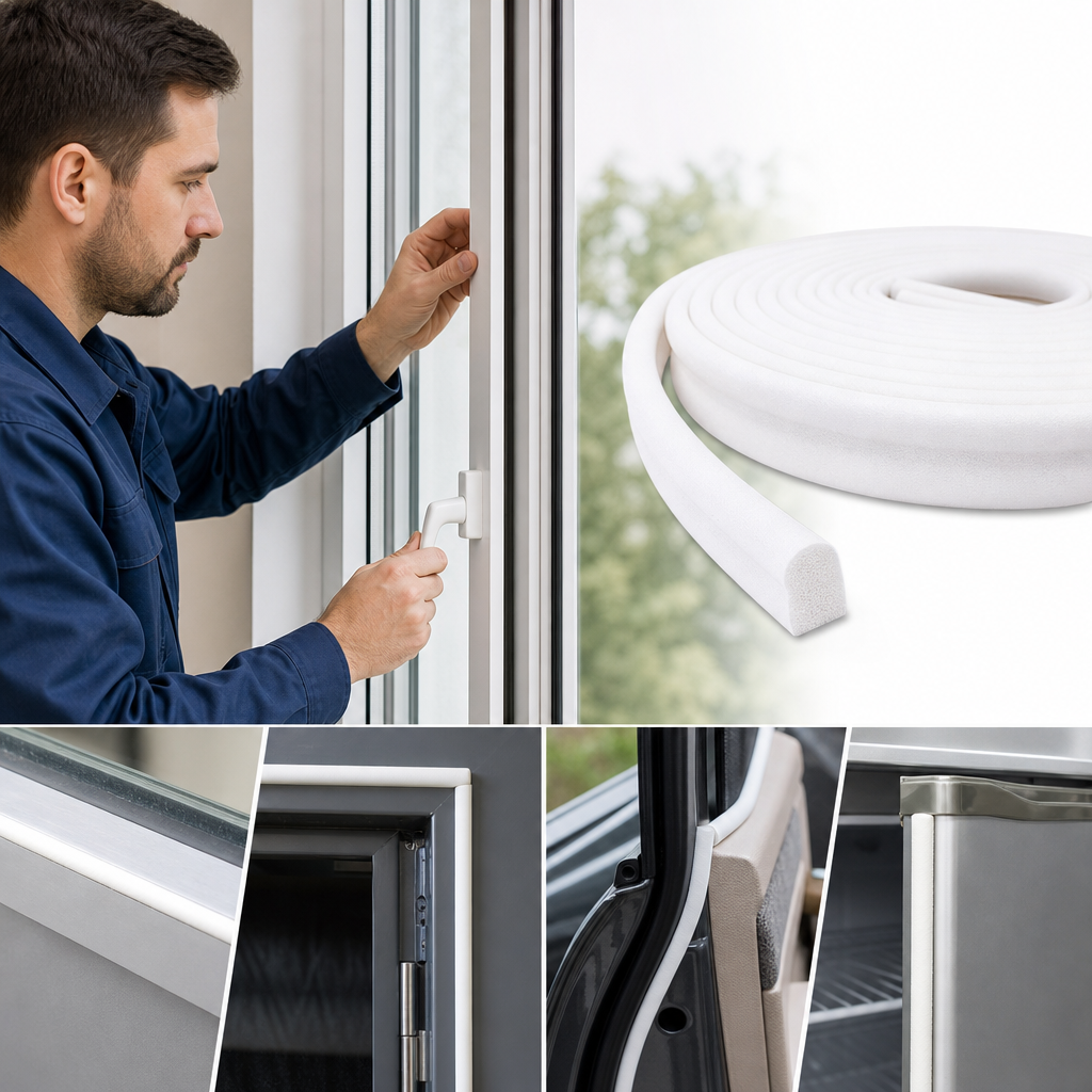 White Expanded Silicone Rubber Strip for Various Applications (5m)