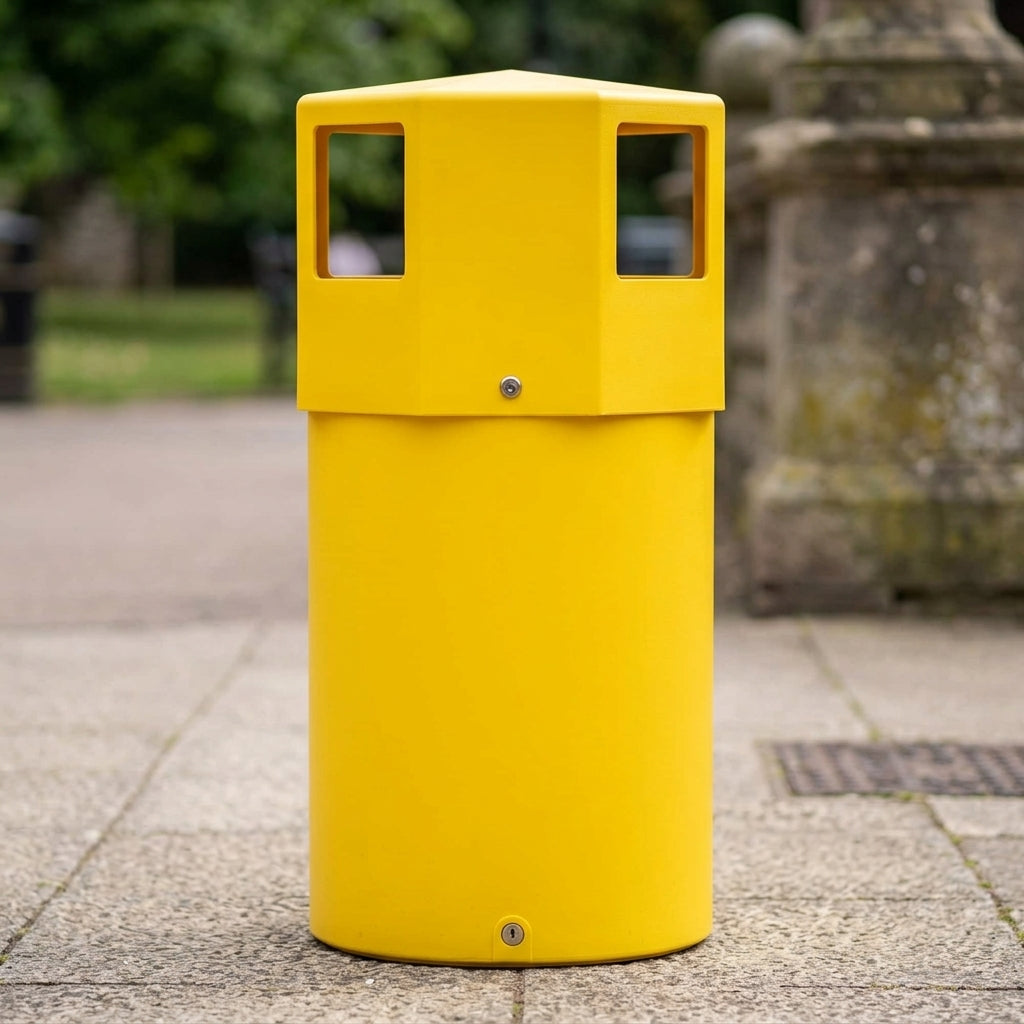 60-95L Midi Litter Bin with Lockable Hood (view 2)