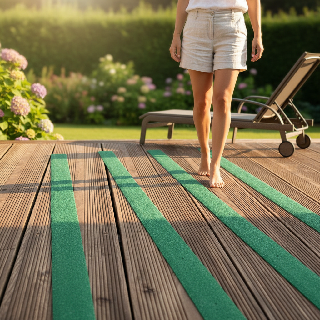Premium 50mm Wide Non-Slip Anti-Skid Decking Strips - Safety and Durability for Outdoor Spaces