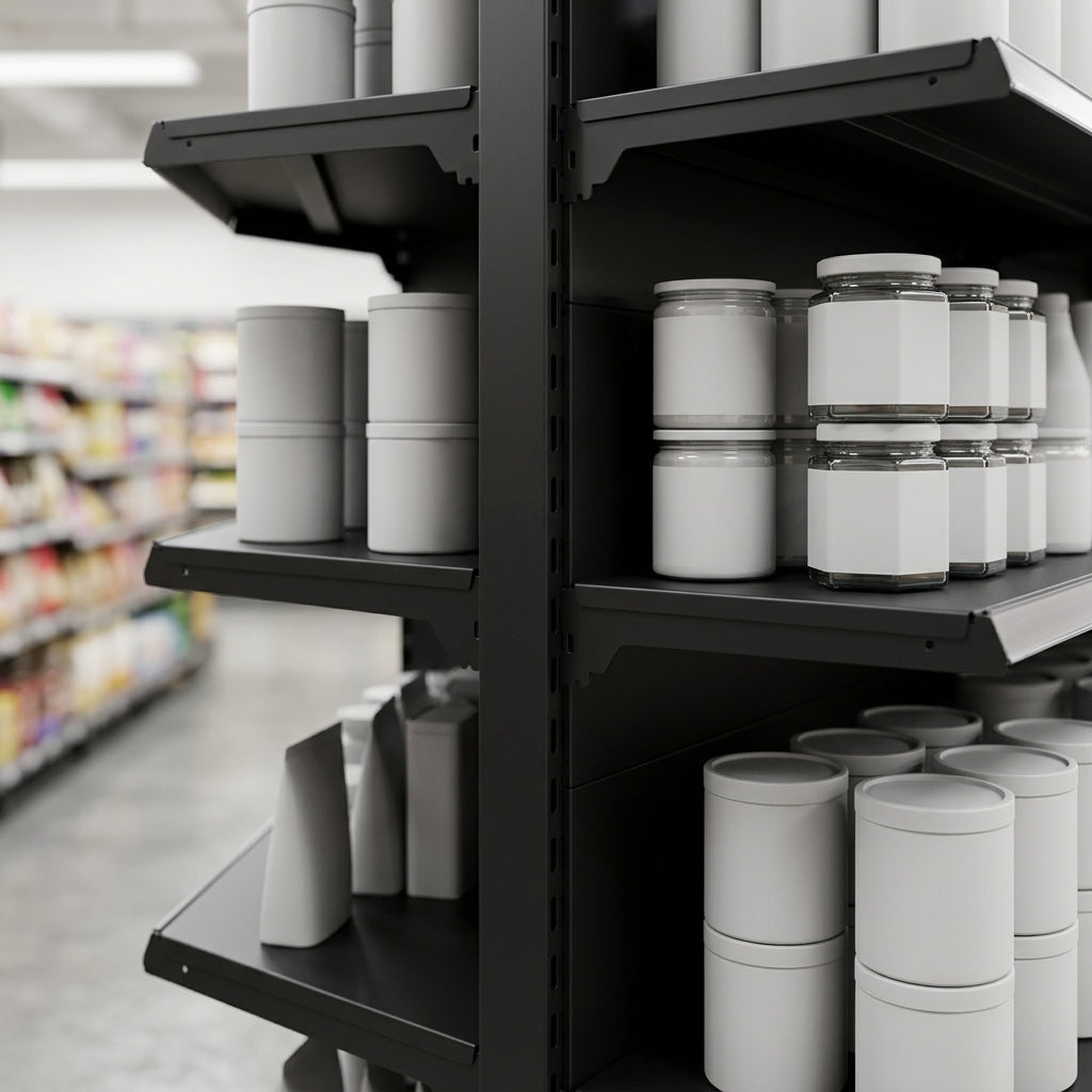 1.8m High Corner Shelving Bay 570mm Base 470mm Uppers (view 2)