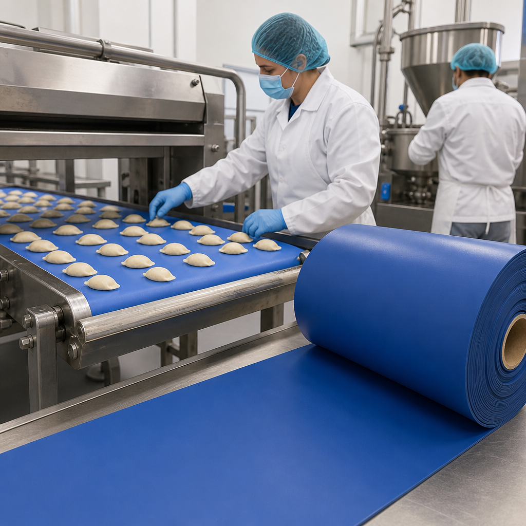 Blue Metal Detectable Silicone Rubber Sheet 1.2m Wide for Food Safety Applications