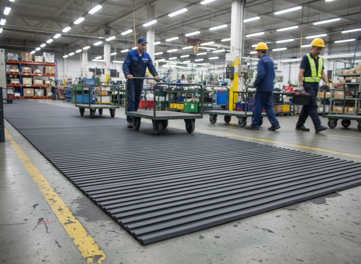 Premium Heavy Duty Horsebox Ramp Mat Made from Durable TyreCord - 2100 x 1200 x 8mm