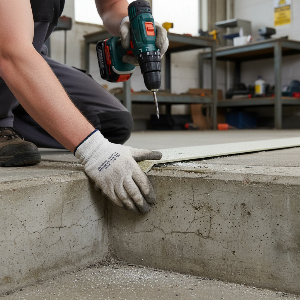 Heavy Duty Anti-Slip GRP Stair Nosings - Safe, Durable Step Edge Protection in Various Lengths