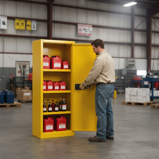 Flammable Liquids Cabinet - 8945001 ||L1092mm x W457mm x H1651mm - 2 shelves