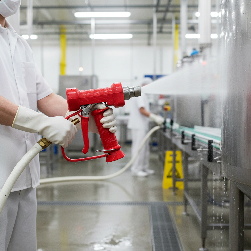 Professional Heavy Duty Hot Wash Down Water Gun with Enhanced Safety Features and Durable Design for High-Temperature Applications