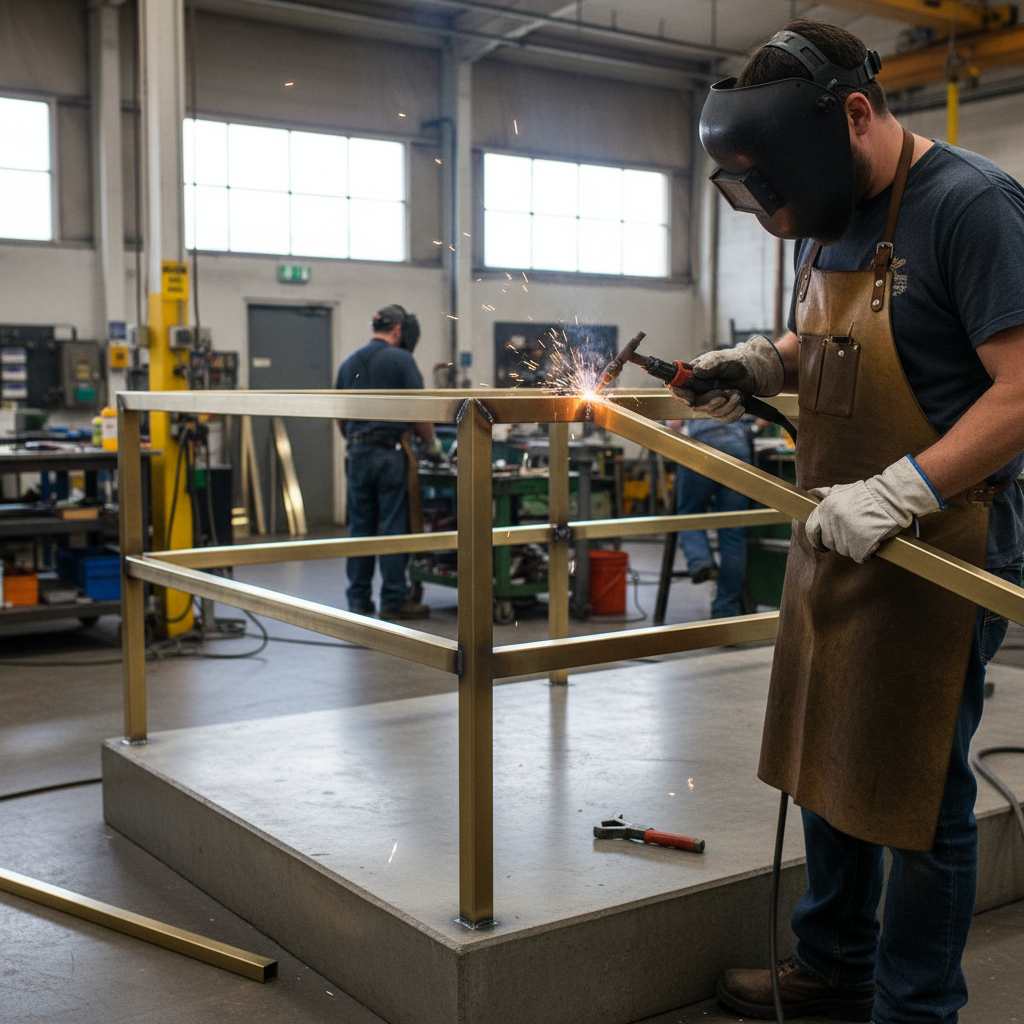 Premium Brushed Polished Brass Square Tube 31.7mm x 31.7mm x 3.2mm - High Corrosion Resistance for Decorative and Architectural Use