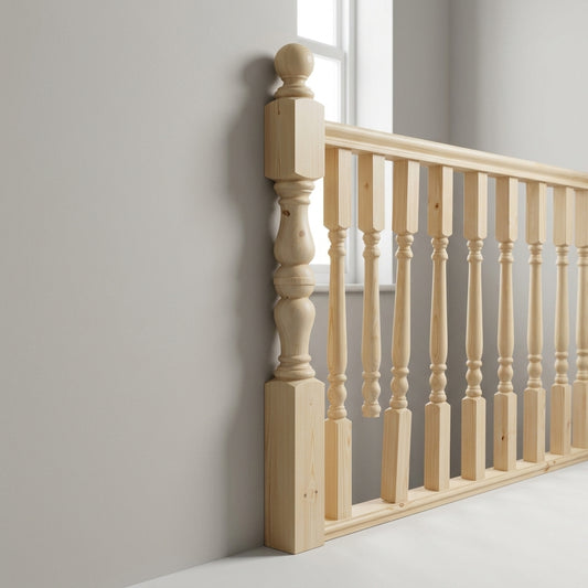 115mm x 1500mm Half Newel Pine