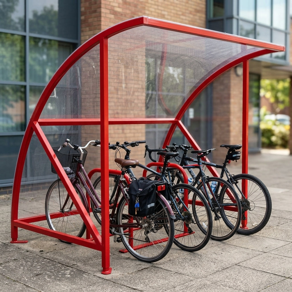 4 Cycle Shelter | Galvanised or Powder Coated Finish