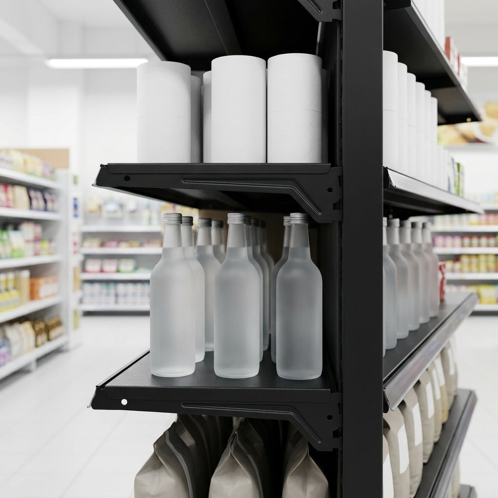 2.4m Wall Shelving Bay 570mm Base 470mm Uppers Retail Display (view 2)
