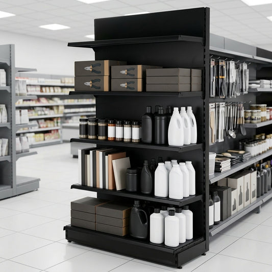 1.4m wall shelving bay 570mm base 470mm uppers adjustable