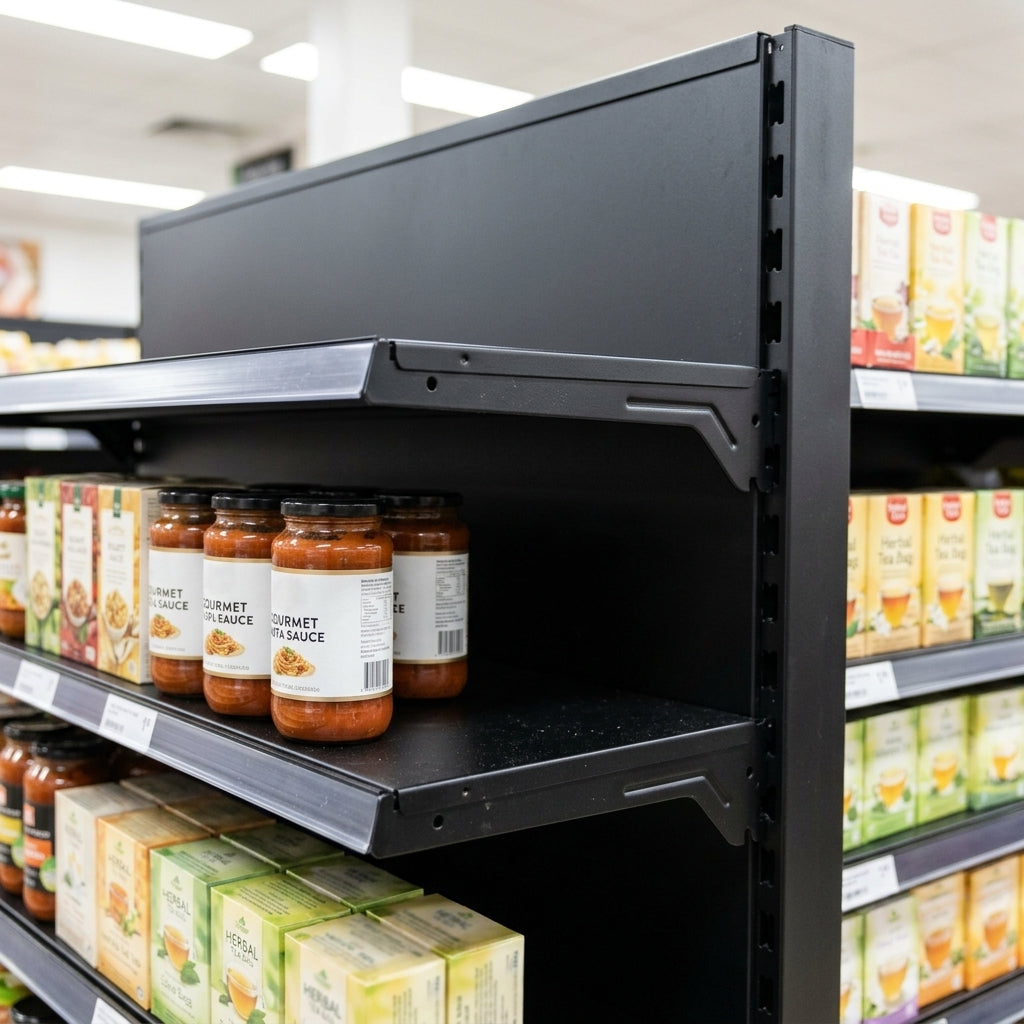 2.1m High Wall Shelving Bay | 300mm Base & 250mm Upper Shelves (view 2)