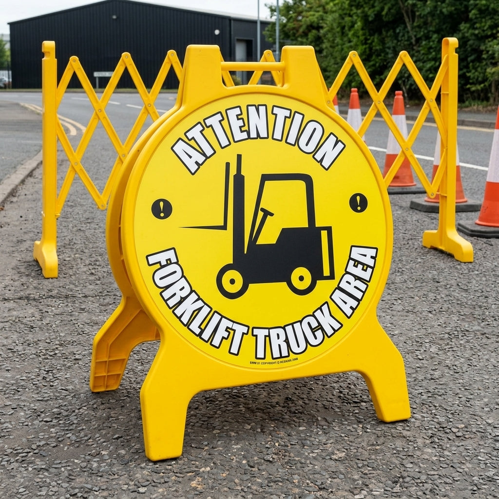 430mm floor sign – forklift truck area warning