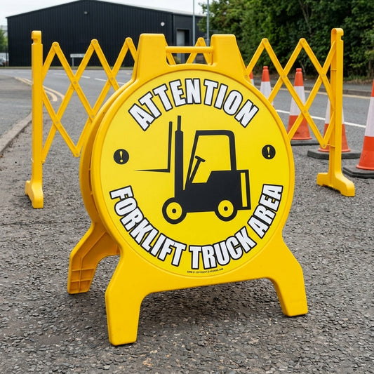 430mm floor sign – forklift truck area warning