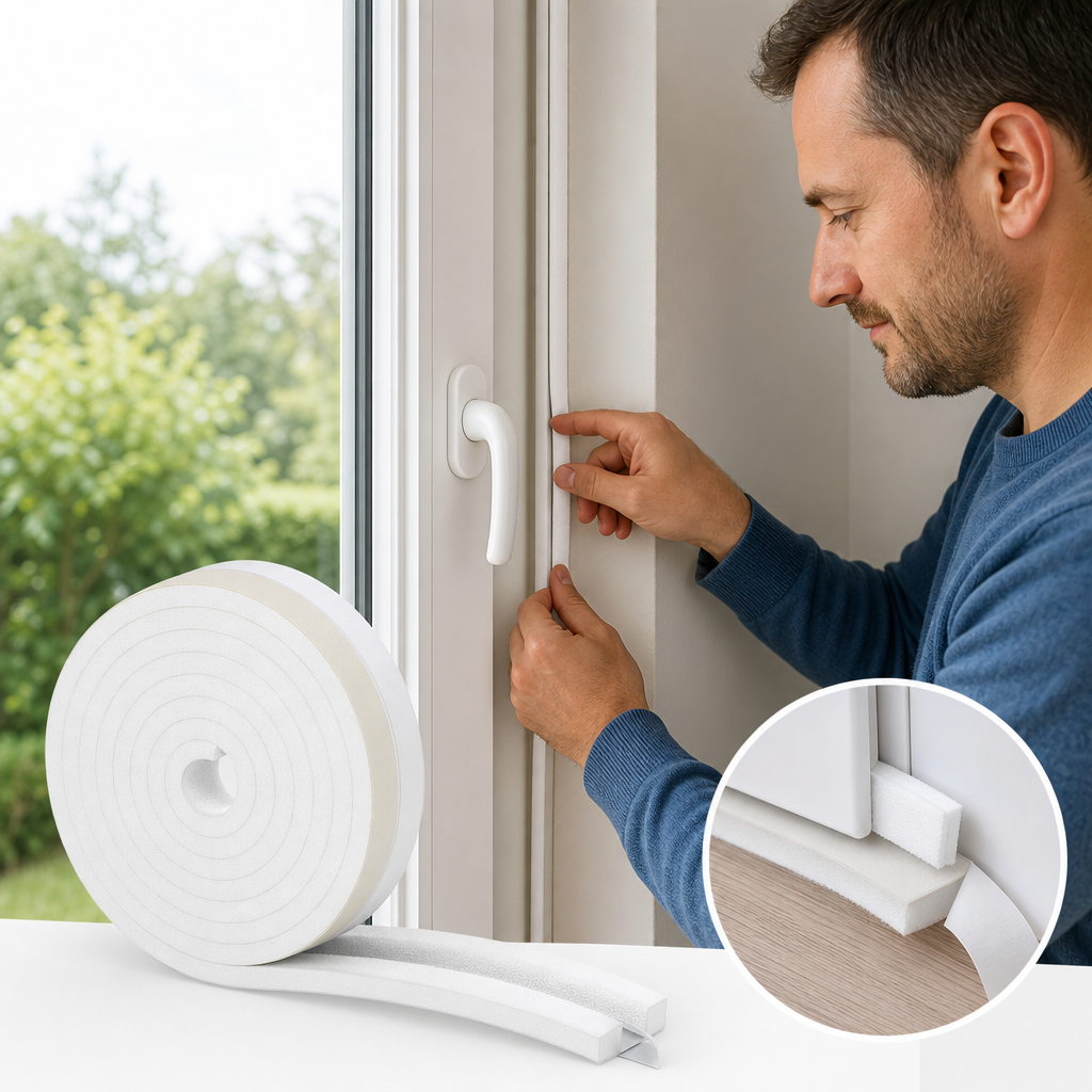 Self-Adhesive White Silicone Foam Strip for Easy Fixing