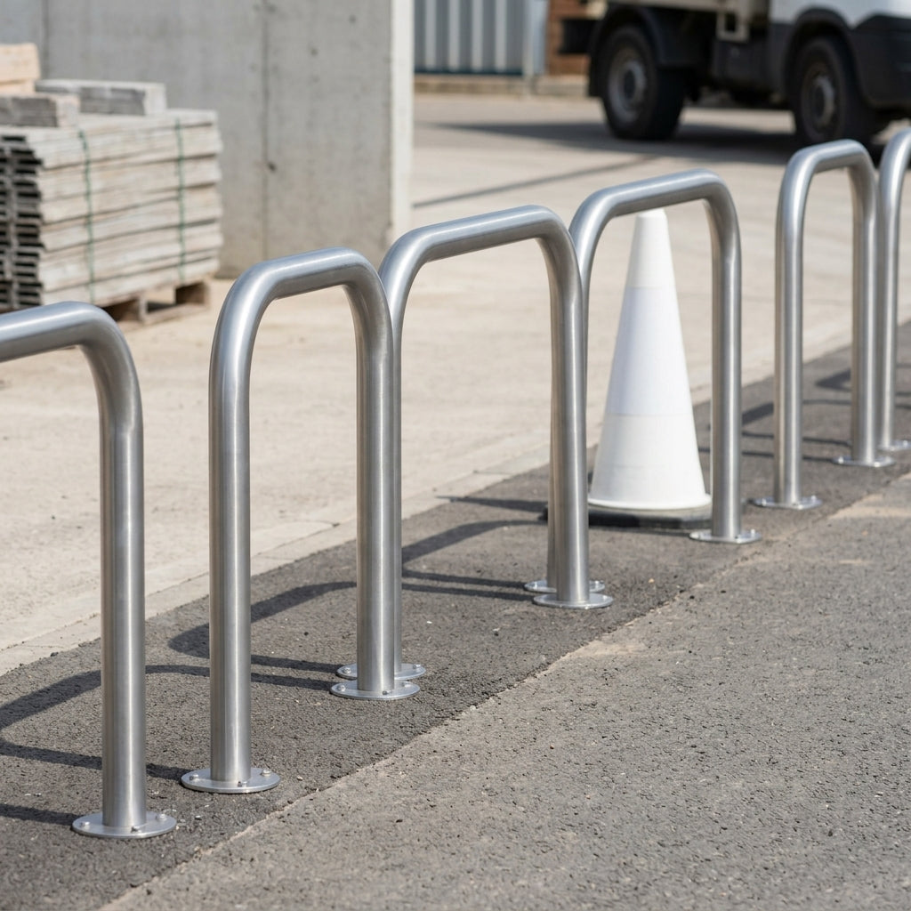76mm Hooped Perimeter Barrier Stainless Steel Bolt Down