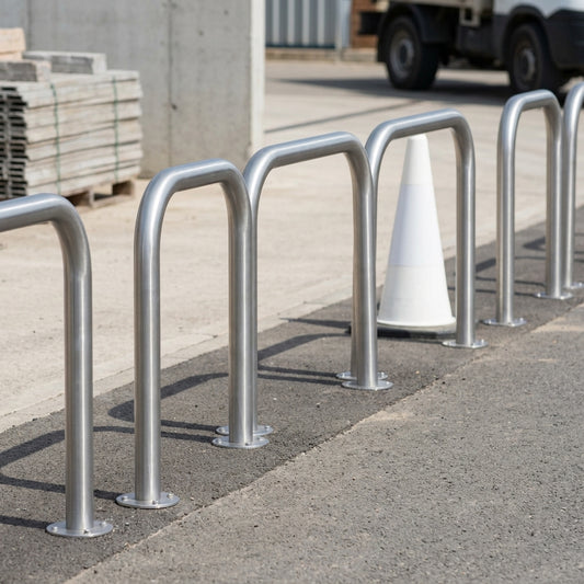 76mm Hooped Perimeter Barrier Stainless Steel Bolt Down