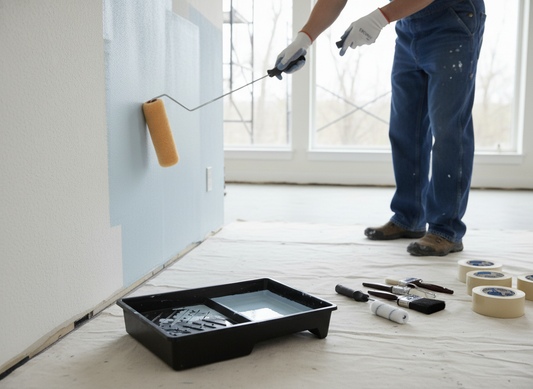 Premium Solvent Resistant Rollers, Frames & Trays - 4" and 9" Sizes for All Painting Needs