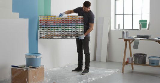 Premium Colour Chart for Wall Painting - Includes British Standards and RAL Colors, 60cm x 42cm Size