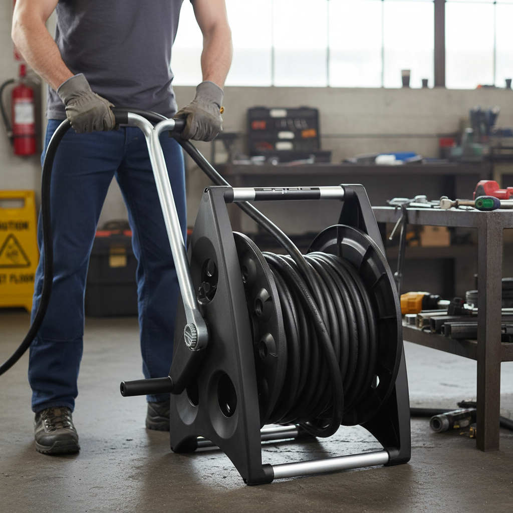 Premium Manual Rewind Hose Reel - Easy Assembly, Wall Mountable, Compatible with 40m of 1/2" or 35m of 5/8" Hose