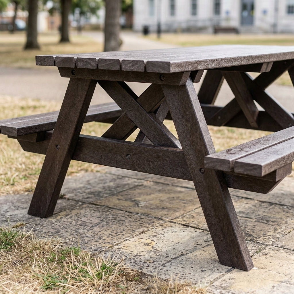 1.5m recycled plastic picnic table (view 2)