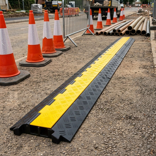 2-channel outdoor cable protector ramp, 1000mm