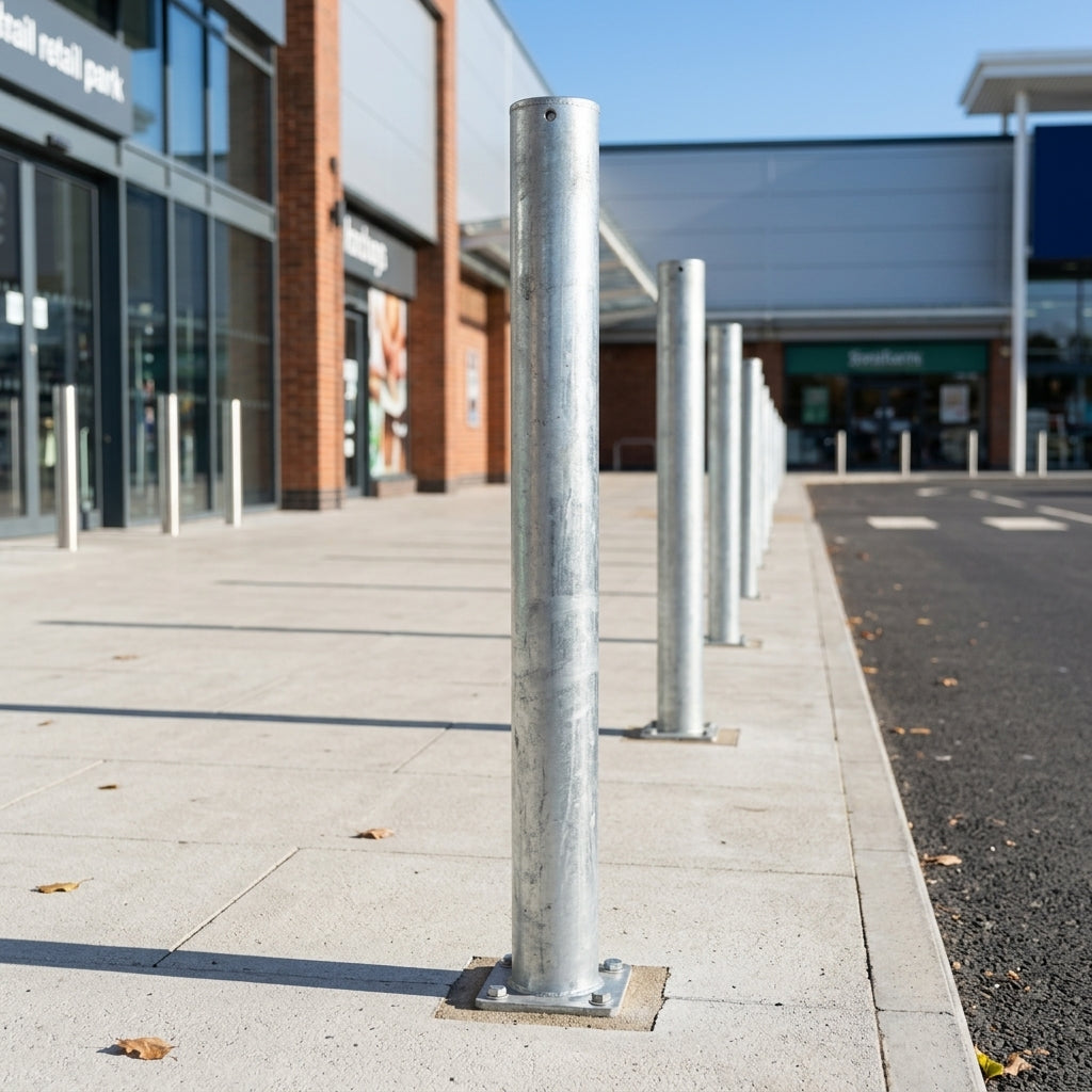 750mm Galvanised Mild Steel Bollard – Fixed Perimeter Security