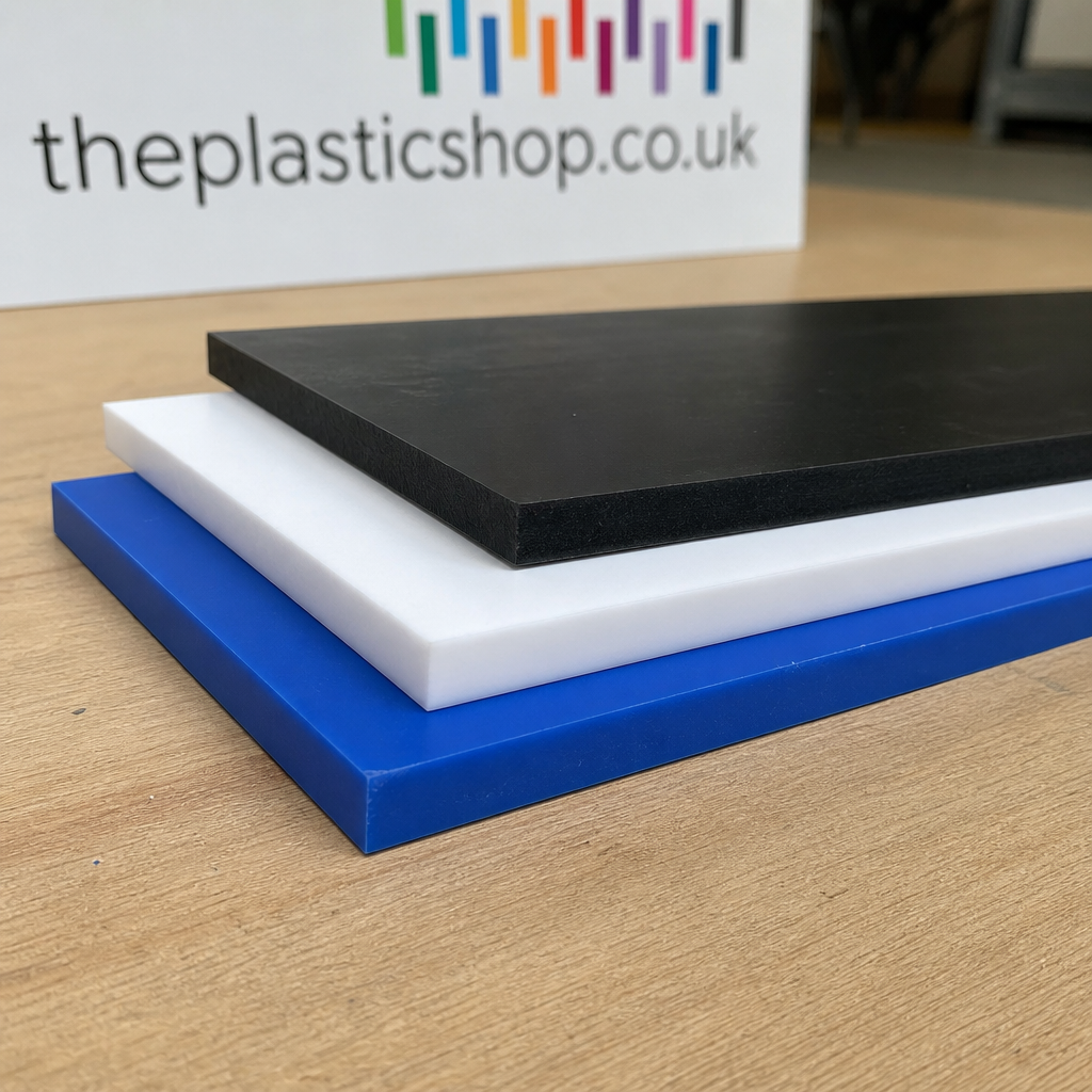 Polypropylene Black / White / Blue [MOQ 300] Sheet 3.5mm thick for Signage & displays